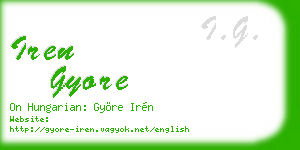 iren gyore business card